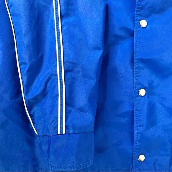 VINTAGE BLUE WATERPROOF RAIN SPRING SUMMER JACKET  UNISEX MEN WOMEN SIZE … - Picture 6 of 11